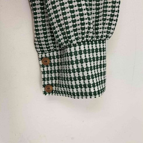 総柄シアーシャツ レディース