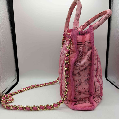 レスポートサック LeSportsac SM CHAIN QUILT TOTE バンダナ フラミンゴ チェーン キルト トート バック 2WAY レディース