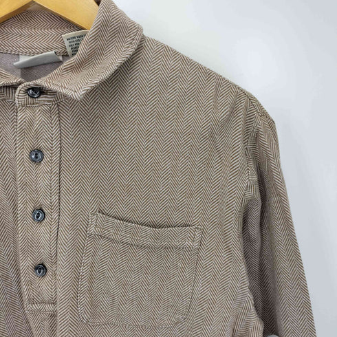 エルエルビーン L.L.Bean L/S ヘリンボーン ポロシャツ メンズ import:S