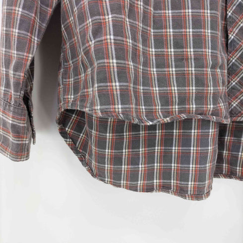 ステューシー Stussy 90-00s 黒タグ フロントポケット マドラスチェック ライトネルシャツ メンズ import:L