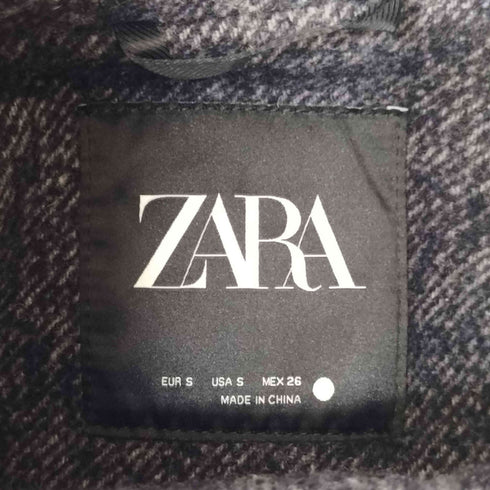 ザラ ZARA SHORT HERRINGBONE WOOL COAT ヘリンボーン ショート ウール コート レディース import:S