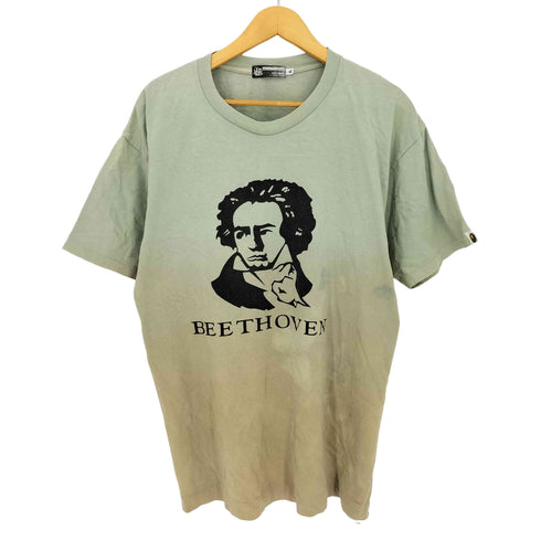 アベイシングエイプ A BATHING APE 90s ジェネラルタグ BEETHOVEN ベートーヴェン グラデーション 半袖 Tシャツ メンズ JPN:XL