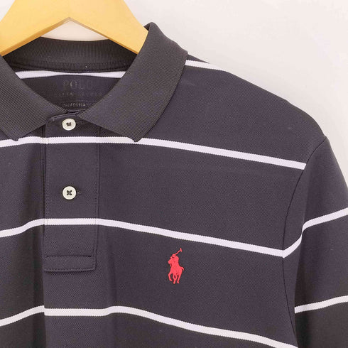 ポロラルフローレン POLO RALPH LAUREN PERFORMANCE ストライプ スモールポニー刺繍 S/S ポロシャツ メンズ