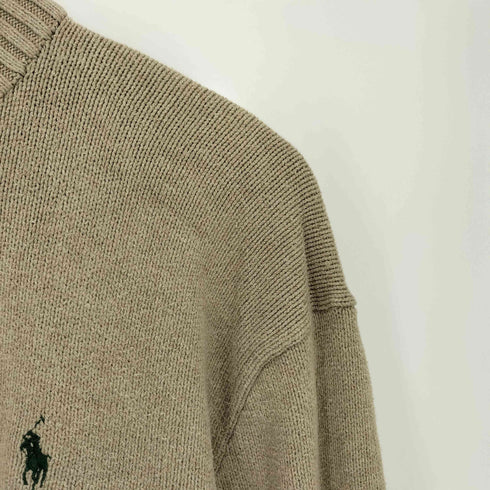 ポロバイラルフローレン Polo by RALPH LAUREN 90s-00s ポニー刺繍 ハーフジップ コットンニットセーター メンズ import:XL