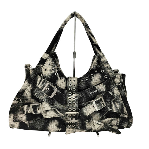 デシグアル Desigual グレースケールプリントバッグ レディース