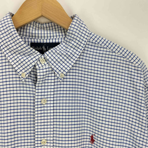ラルフローレン RALPH LAUREN 90S CLASSIC FIT グラフチェック スモールポニー刺繍 S/S B.D シャツ メンズ import:XL