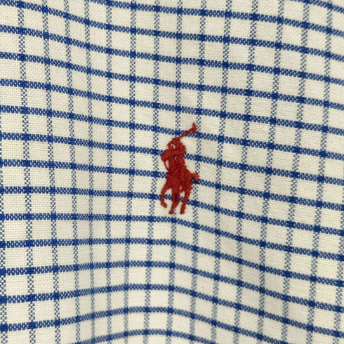 ラルフローレン RALPH LAUREN 90S CLASSIC FIT グラフチェック スモールポニー刺繍 S/S B.D シャツ メンズ import:XL