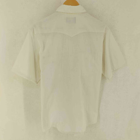 STIR-UPS 70s USA製 襟芯 刺繍デザイン 半袖 ウエスタンシャツ メンズ L