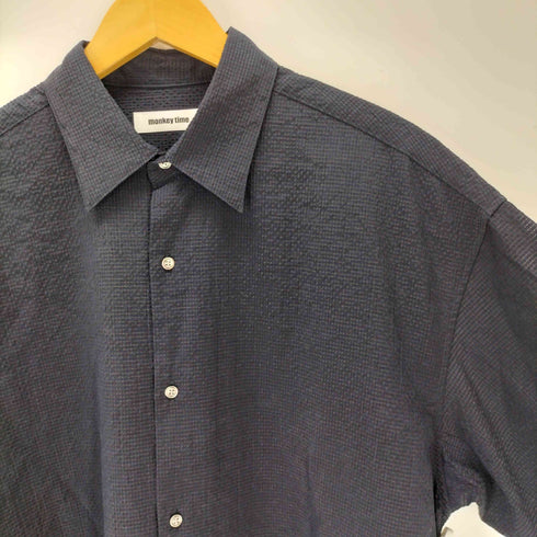 モンキータイム MONKEY TIME シアー グリッド シャツ メンズ JPN:XL