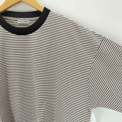 ビューティーアンドユースユナイテッドアローズ BEAUTY & YOUTH UNITED ARROWS ミジンボーダー リンガー Tシャツ メンズ JPN:XL