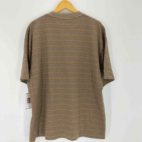 ポーラースケートカンパニー POLAR SKATE CO. 刺繍ロゴ マルチボーダー S/S 半袖 Tシャツ メンズ XL