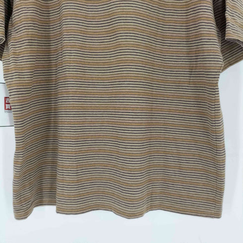 ポーラースケートカンパニー POLAR SKATE CO. 刺繍ロゴ マルチボーダー S/S 半袖 Tシャツ メンズ XL
