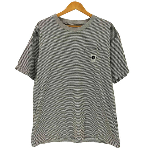 ポーラースケートカンパニー POLAR SKATE CO. 刺繍ロゴ マルチボーダー S/S 半袖 Tシャツ メンズ XL
