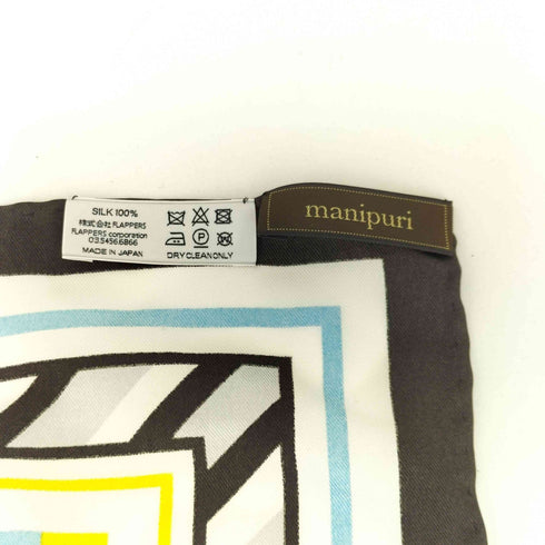 マニプリ manipuri シルク 総柄 スカーフ レディース