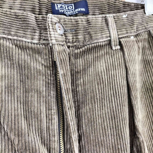 ポロバイラルフローレン Polo by RALPH LAUREN USA製 2タック コーデュロイパンツ メンズ 33X34