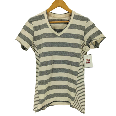 ウノピュウノウグァーレトレ 1PIU1UGUALE3 3d v-neck delave jersey plain ボーダーTシャツ メンズ JPN:4