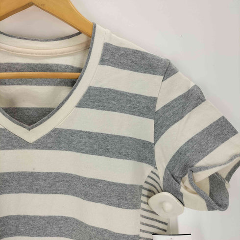 ウノピュウノウグァーレトレ 1PIU1UGUALE3 3d v-neck delave jersey plain ボーダーTシャツ メンズ JPN:4