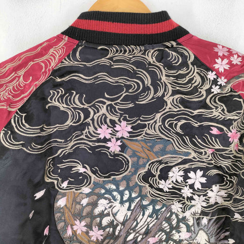 SATORI 暴れ龍 桜 和柄刺繍 リバーシブルスカジャン メンズ JPN:L