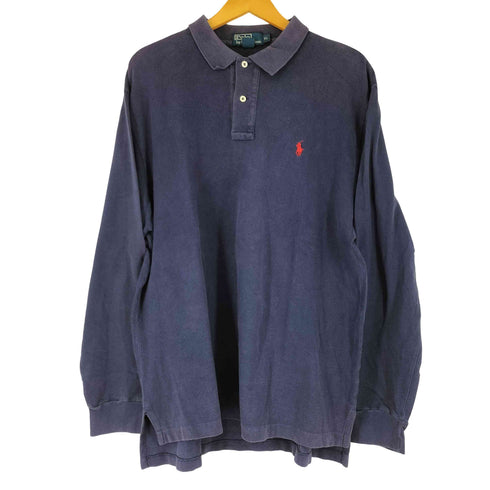 ポロバイラルフローレン Polo by RALPH LAUREN ポニー刺繍 L/S ポロシャツ メンズ import:XL