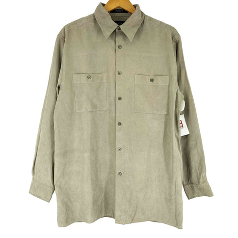 ブランディニ BRANDINI le collezioni 香港製 ボックスシルエット フェイクスエードシャツ メンズ import:M