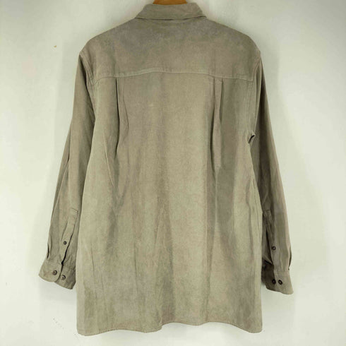 ブランディニ BRANDINI le collezioni 香港製 ボックスシルエット フェイクスエードシャツ メンズ import:M