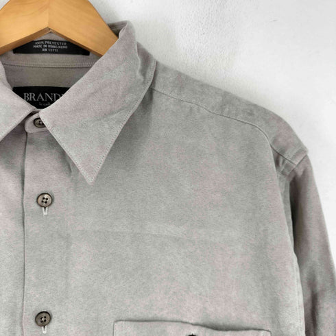 ブランディニ BRANDINI le collezioni 香港製 ボックスシルエット フェイクスエードシャツ メンズ import:M