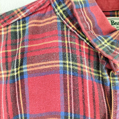 エルエルビーン L.L.Bean USA製 チェックシャツ コットンネルシャツ メンズ import:M