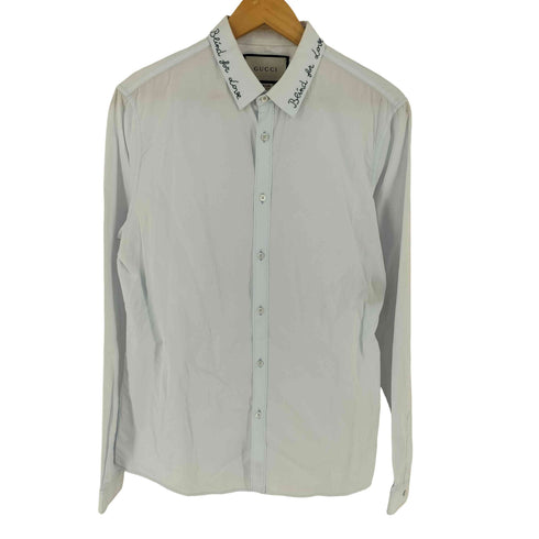 グッチ GUCCI ミケーレ期 Duke Embroidery Shirt デュークエンブロイダリーシャツ 長袖 シャツ メンズ 40