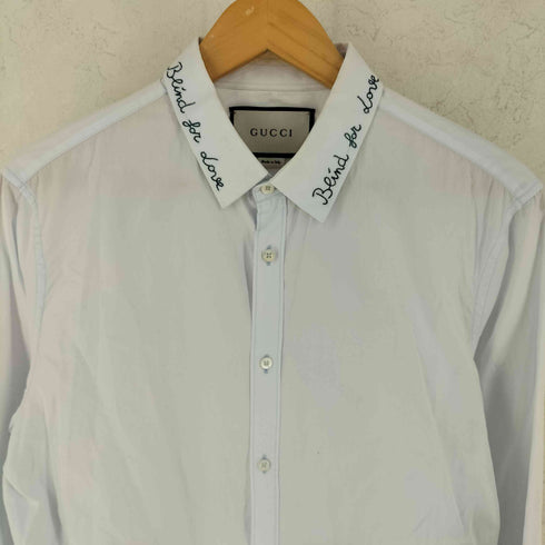 グッチ GUCCI ミケーレ期 Duke Embroidery Shirt デュークエンブロイダリーシャツ 長袖 シャツ メンズ 40