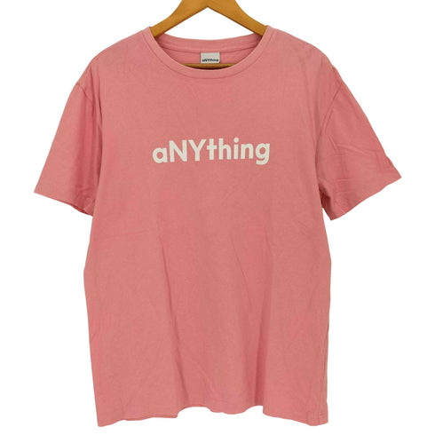 aNYthing 袖裾シングル ロゴ クルーネックTシャツ メンズ import:M