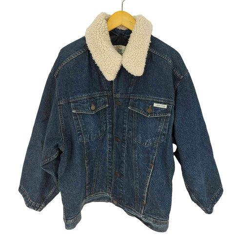 カルバンクライン CALVIN KLEIN SPORT BLUE JEANS ライナー付き 襟ボア デニムジャケット メンズ LL