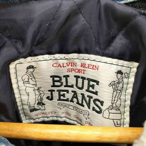 カルバンクライン CALVIN KLEIN SPORT BLUE JEANS ライナー付き 襟ボア デニムジャケット メンズ LL
