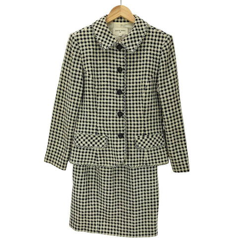 ハナエモリ HANAE MORI 混紡生地 ツイード ジャケット スカート セットアップ レディース 11A3