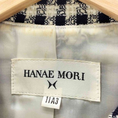 ハナエモリ HANAE MORI 混紡生地 ツイード ジャケット スカート セットアップ レディース 11A3