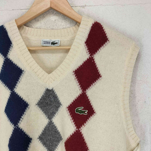 シュミーズラコステ CHEMISE LACOSTE 文字ワニ アーガイル ニット ベスト メンズ 4
