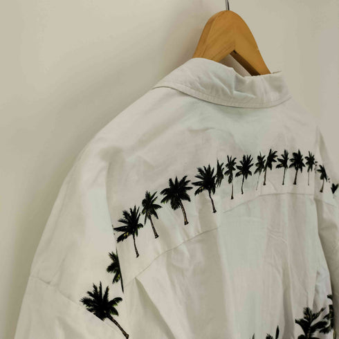 Pacific Legend Apparel 90S USA製 ヤシの木 プリント オープンカラー アロハシャツ メンズ 3XL
