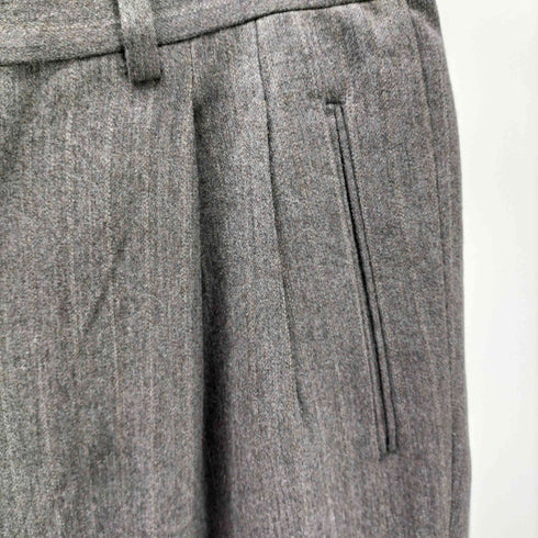 ジョルジオアルマーニ Giorgio Armani LE COLLEZIONI 80-90S OLD 2タック ワイド ストライプ ウール ドレス スラックス パンツ archive アーカイブ メンズ 50