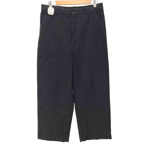 コムデギャルソンオム COMME des GARCONS HOMME 24AW AD2024 Wide Leg Pants 後染め コットン ワイドレッグ ブラック チノ トラウザー パンツ メンズ JPN:M