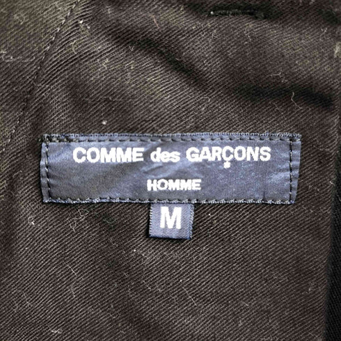 コムデギャルソンオム COMME des GARCONS HOMME 24AW AD2024 Wide Leg Pants 後染め コットン ワイドレッグ ブラック チノ トラウザー パンツ メンズ JPN:M