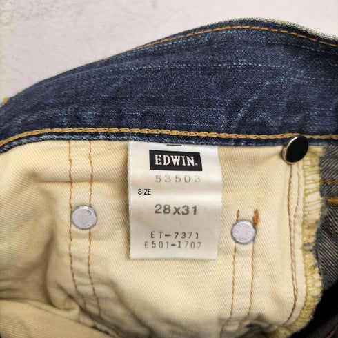 エドウィン EDWIN Y2K スカルペイント スタッズデニム メンズ 28×31