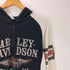 ハーレーダビッドソン HARLEY-DAVIDSON 00S OLD モーターサイクル ロゴ プリント ワッフル サーマル ヘンリーネック フーディー カットソー Y2K メンズ import:L