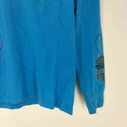 ハーレーダビッドソン HARLEY-DAVIDSON USA製 バラ ローズ 両面 プリント L/S カットソー Y2K レディース import:M