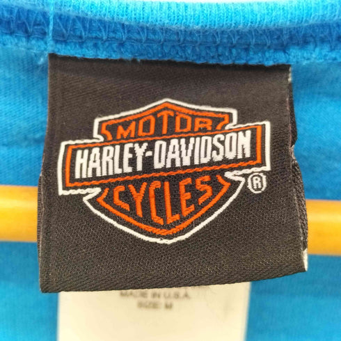 ハーレーダビッドソン HARLEY-DAVIDSON USA製 バラ ローズ 両面 プリント L/S カットソー Y2K レディース import:M