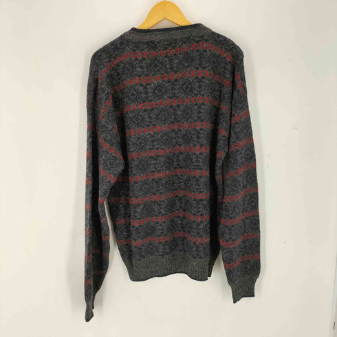 90S CLAYBROOKE イタリア製 総柄 ミドルネック ウール混アクリルニット メンズ XL