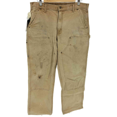 カーハート Carhartt WASHED-DUCK DOUBLE-FRONT WORK DUNGAREE ダック地 ダブルニーパンツ メンズ 36x30