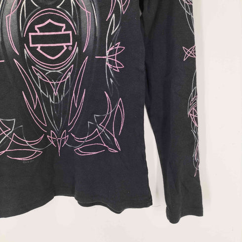 ハーレーダビッドソン HARLEY-DAVIDSON トライバル プリント L/S カットソー Y2K レディース import:S