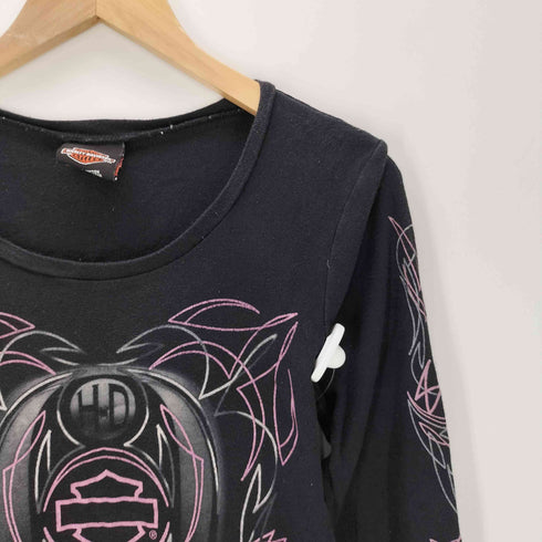 ハーレーダビッドソン HARLEY-DAVIDSON トライバル プリント L/S カットソー Y2K レディース import:S