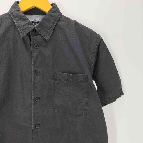 ピーピーエフエム PPFM シワ加工 バック ナンバリング 62 ワッペン S/S シャツ Y2K メンズ JPN:M