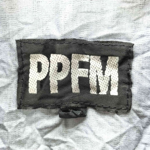 ピーピーエフエム PPFM シワ加工 バック ナンバリング 62 ワッペン S/S シャツ Y2K メンズ JPN:M