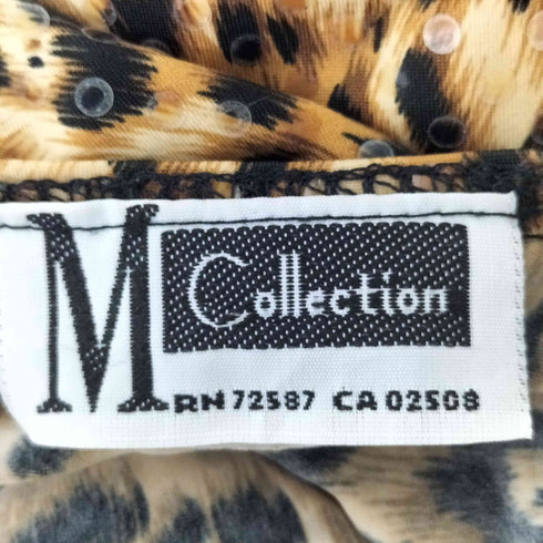 M Collection ミキモト コレクション ホルターネック レオパード トップス Y2K レディース